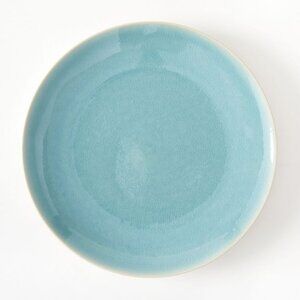 Anthropologie Alta Crackle Glaze Dinner Plate - Turquoise